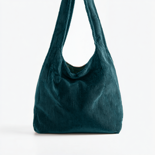 Blue corduroy Shoulder bag